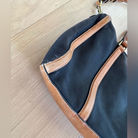 Fossil Vintage Brown Leather Handbag Tote Bag Purse - Picture 4 of 10